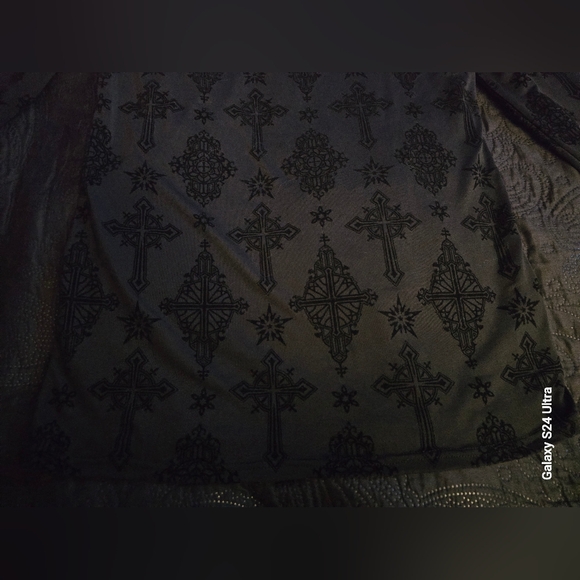 Killstar Gothic Black Sheer Fitted Long Sleeved Shirt (Rare) - Picture 4 of 6